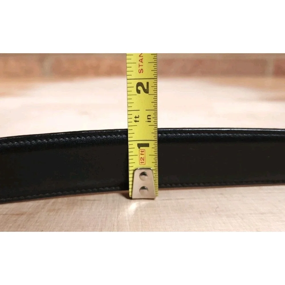 Trafalgar Bos Taurus Midwestern‎ Basic Glove Leather Black Belt 34 Handmade USA